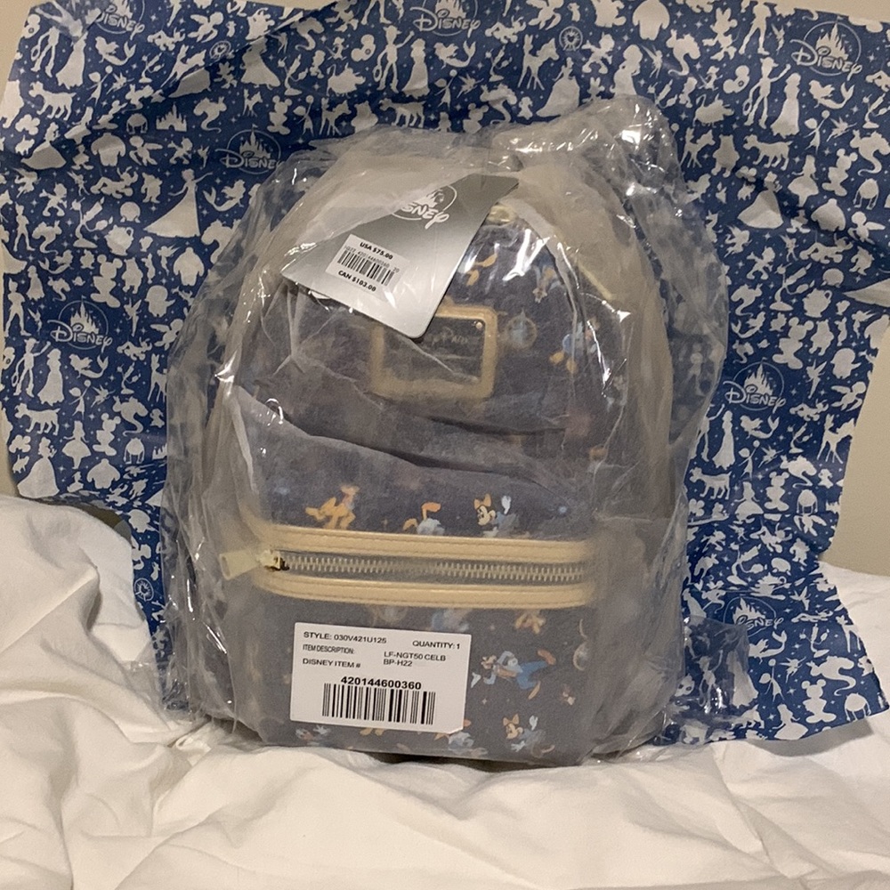 NIB Rare - Mickey Mouse & Friends Loungefly – Walt Disney World 50th Anniversary